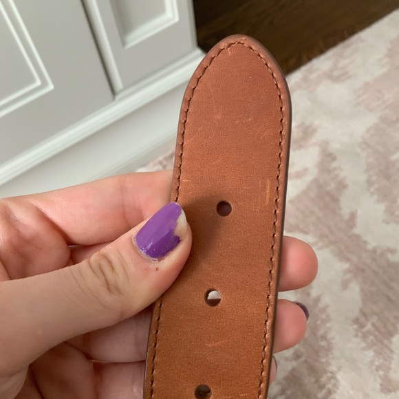 BABATON ARITZIA Smooth Leather Brown Lace Corset Thick Belt Women’s Size Small - Picture 6 of 16